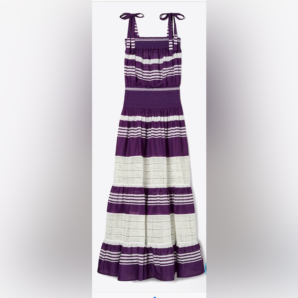 Tory Burch Smocked Midi Dress